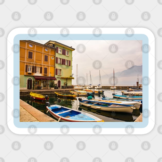 Castelletto Waterfront on Lake Garda in Italy Sticker by jojobob